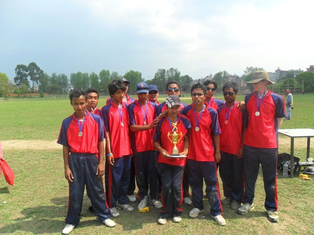 Vally team with Runner-up Trophy