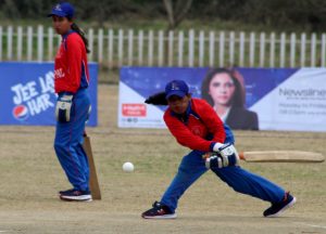 Batting by Nepal's Mankeshi